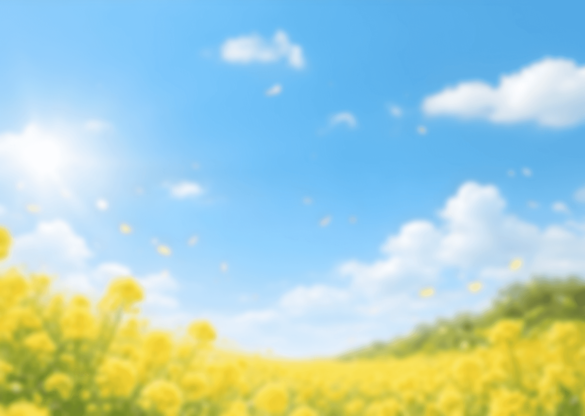 青空と菜の花畑 — 総合型選抜（AO入試）に挑む高校生の未来を象徴する背景